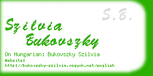 szilvia bukovszky business card